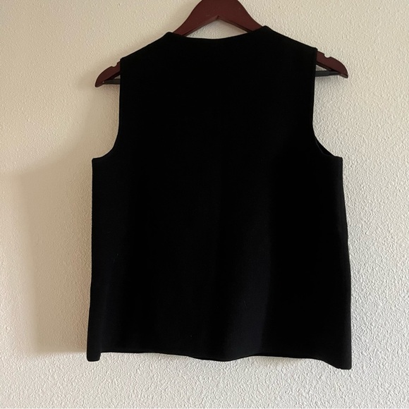 NWOT Milly of New York Black High Neck Sweater Vest Size Large - Picture 5 of 5